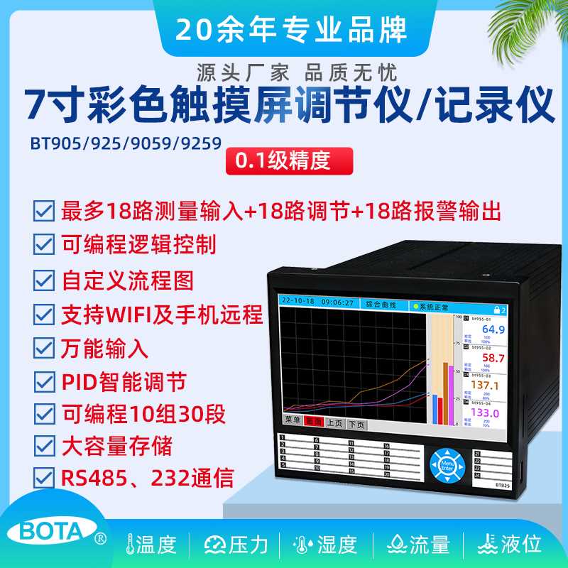 7寸編程工藝|彩色觸控屏|多路